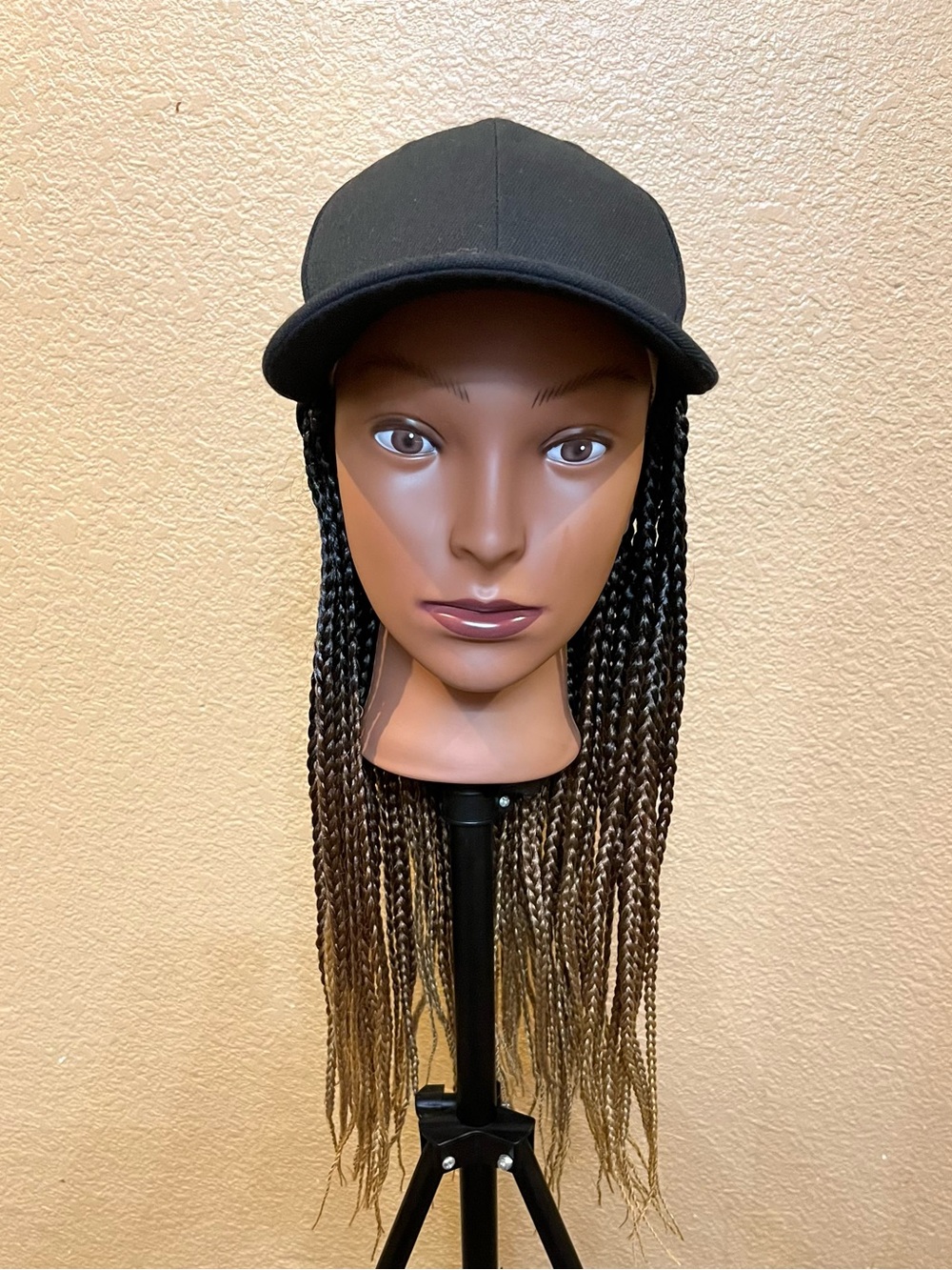 Black Brown Blonde Baseball Cap Braided Wig